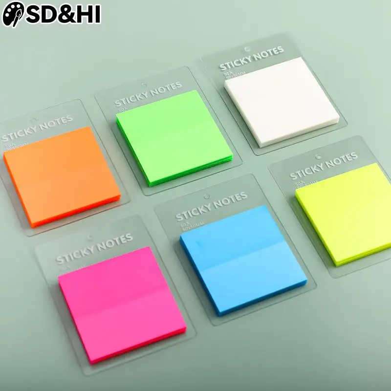 

Translucent Sticky Notes PET 50sheets 50mm Self Adhesive Waterproof Planner Diary Memo Paper School Student Office Stationery