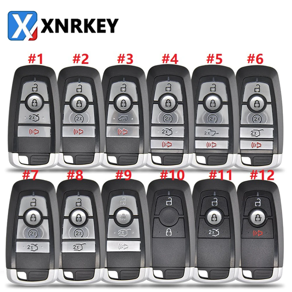 XNRKEY Car Remote Key  Cover or Shell for Ford Edge Explorer Expedition Fusion Mondeo 3/4/5 Button Remote Key