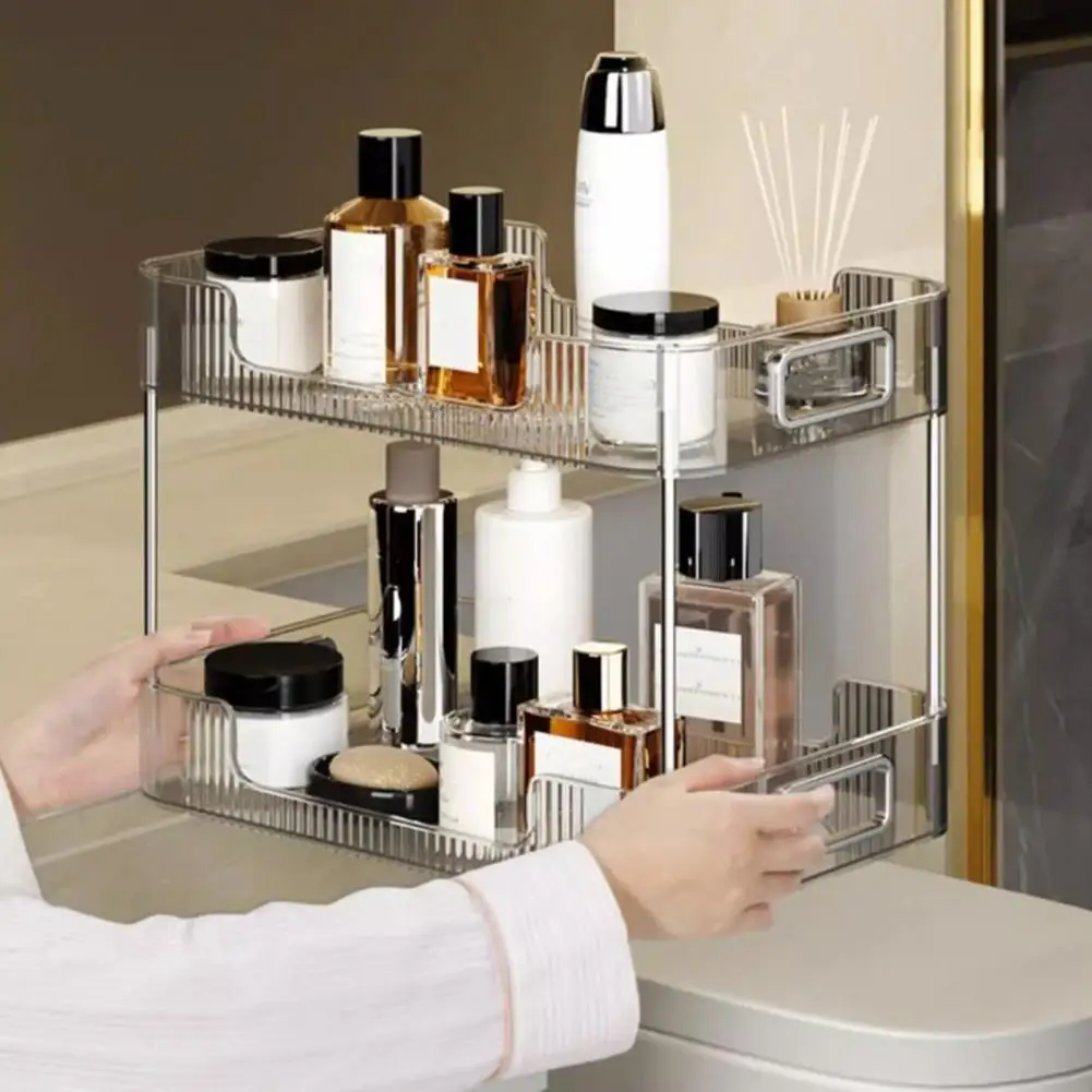 Bathroom Storage Rack Multi-tier Cosmetic Storage Rack with Capacity for Bathroom Kitchen Organization Detachable