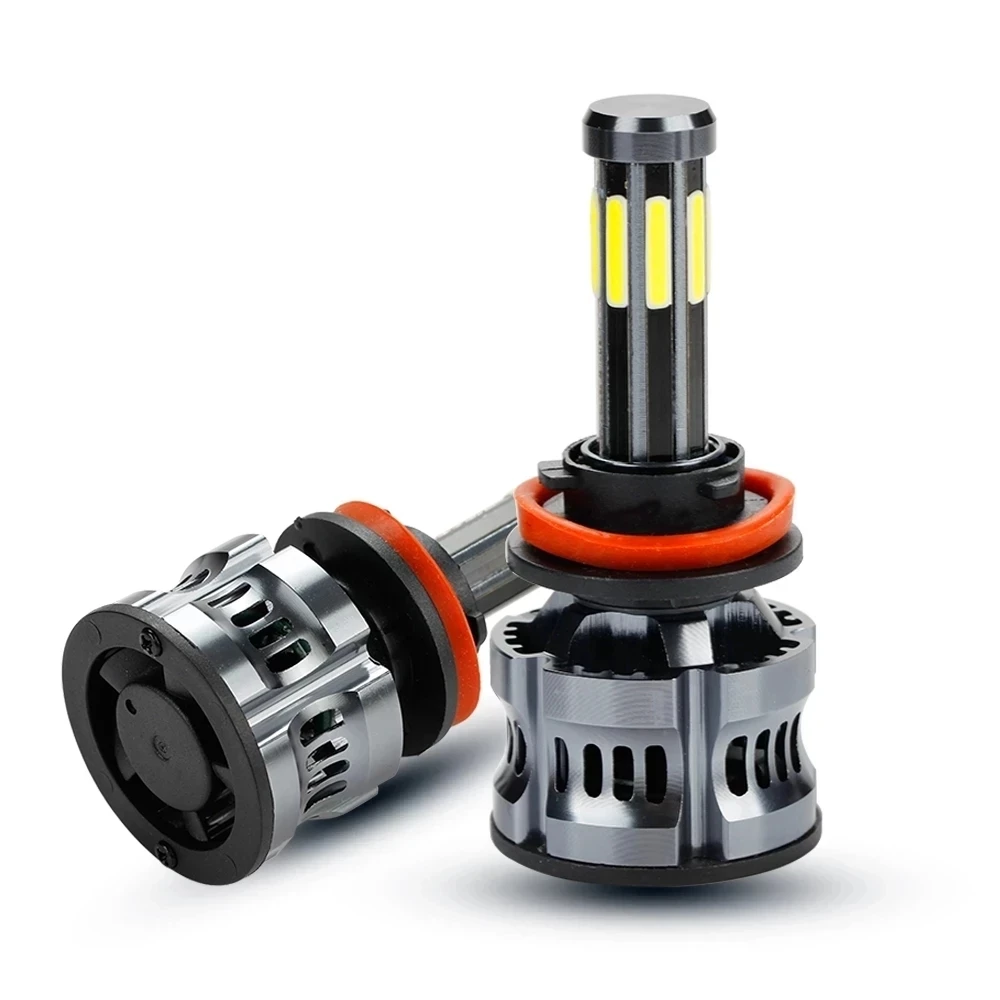 OKEEN 2pcs High Power Canbus 200W Auto Lamp H1 LED H7 H8 H9 9005 9006 H11 H13 9007 9008 Led Headlight Bulbs H4 8Sides Car Light