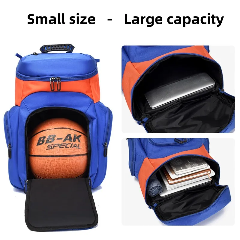 Вместительный баскетбольный рюкзак, многофункциональная сумка для тренировок на открытом воздухе, прочная спортивная сумка для хранения баскетбола, футбола, сумка через плечо