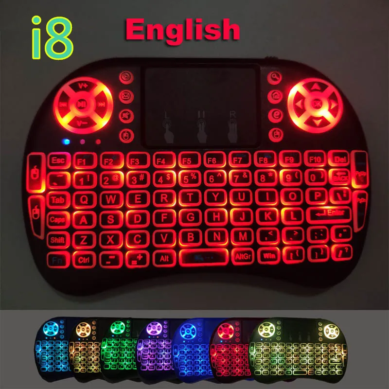 Compact Wireless Backlit Keyboard with Air Mouse Functionality