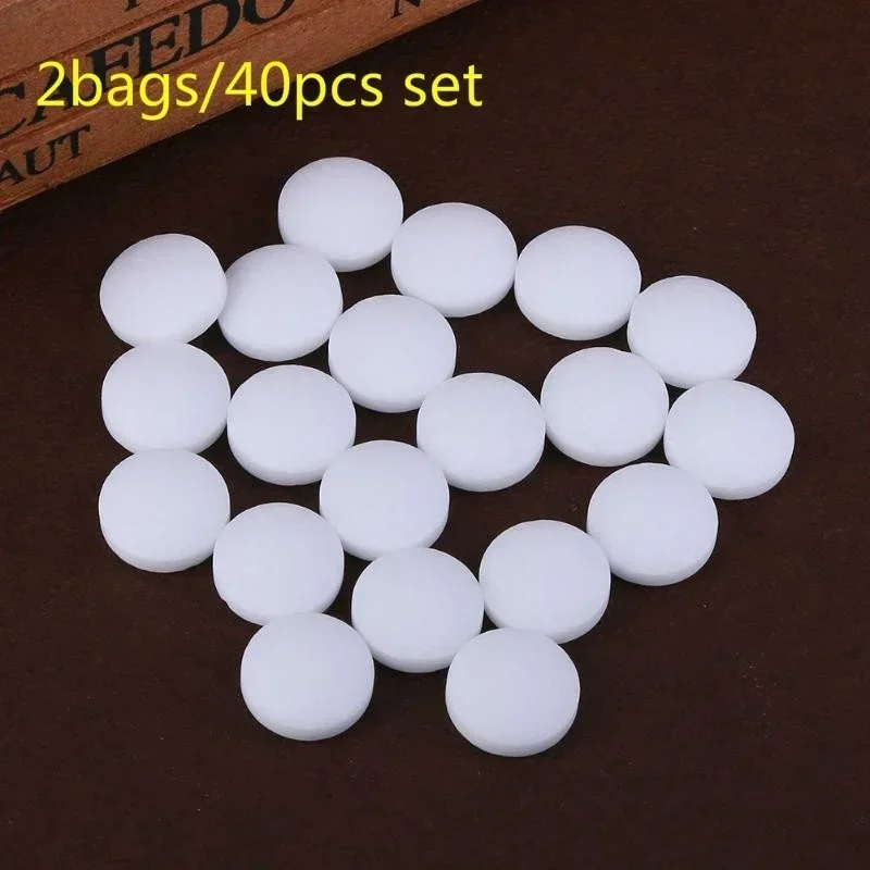 Moth Balls 2 Bag/40PCS Moth Proof Mildew Proof Wood Block Camphor Pill Home Pest Control