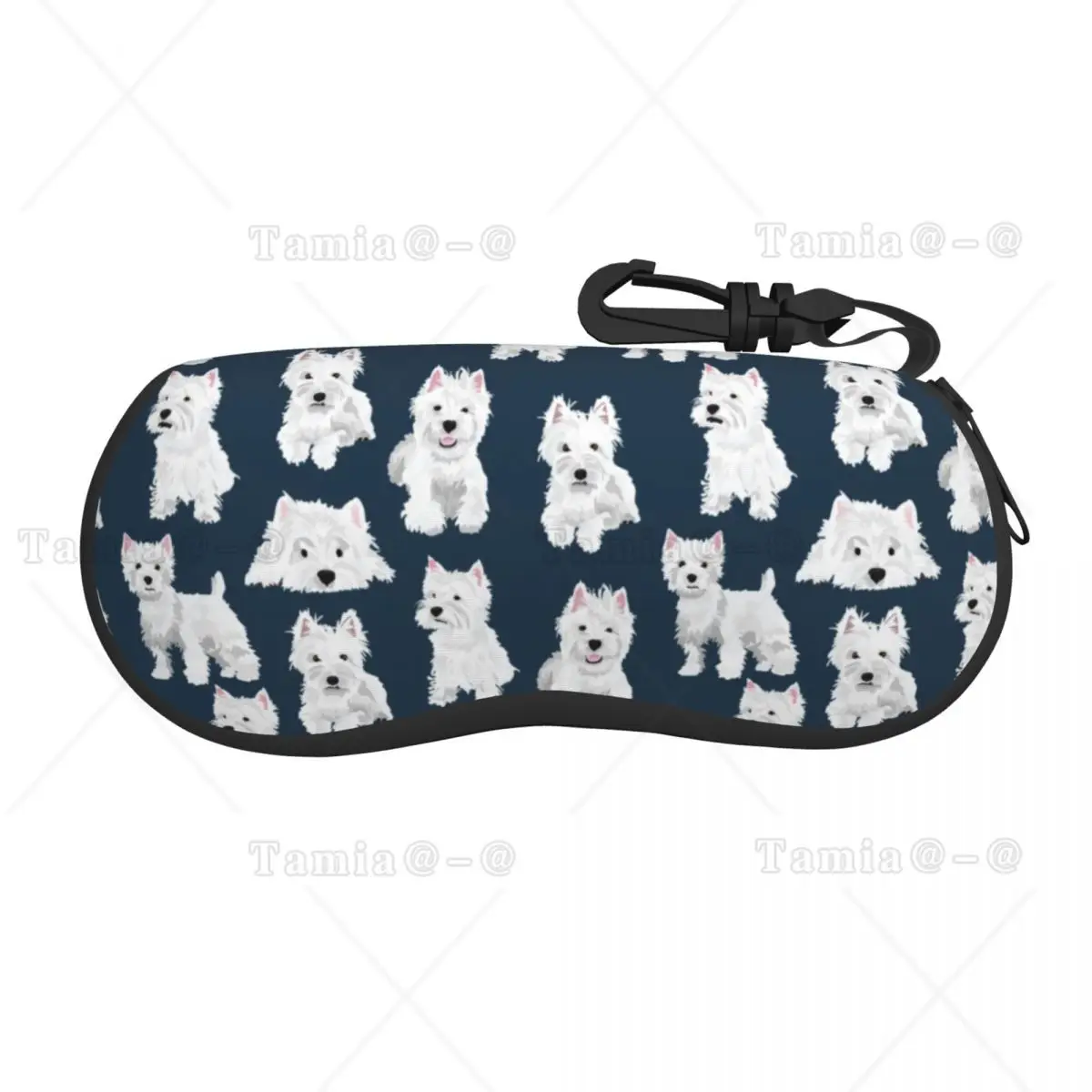 

Солнечные очки West Highland White Terrier для собак, неопреновые солнцезащитные очки с застежкой-молнией, очки для щенков, защитная коробка для очков