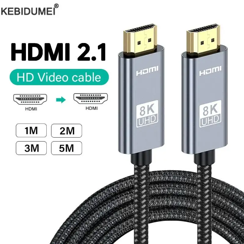 Кабель HDMI 2,1, кабель HDMI 8K 60 Гц 4K 120 Гц 48 Гбит/с