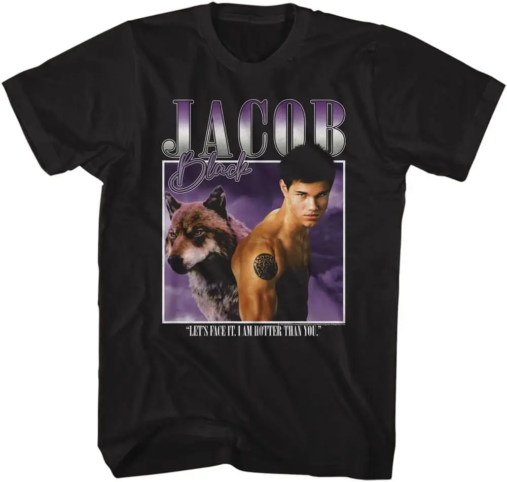 

Американские классические темные фильмы Jacob, черные фотографические футболки для взрослых, Романтика вампира