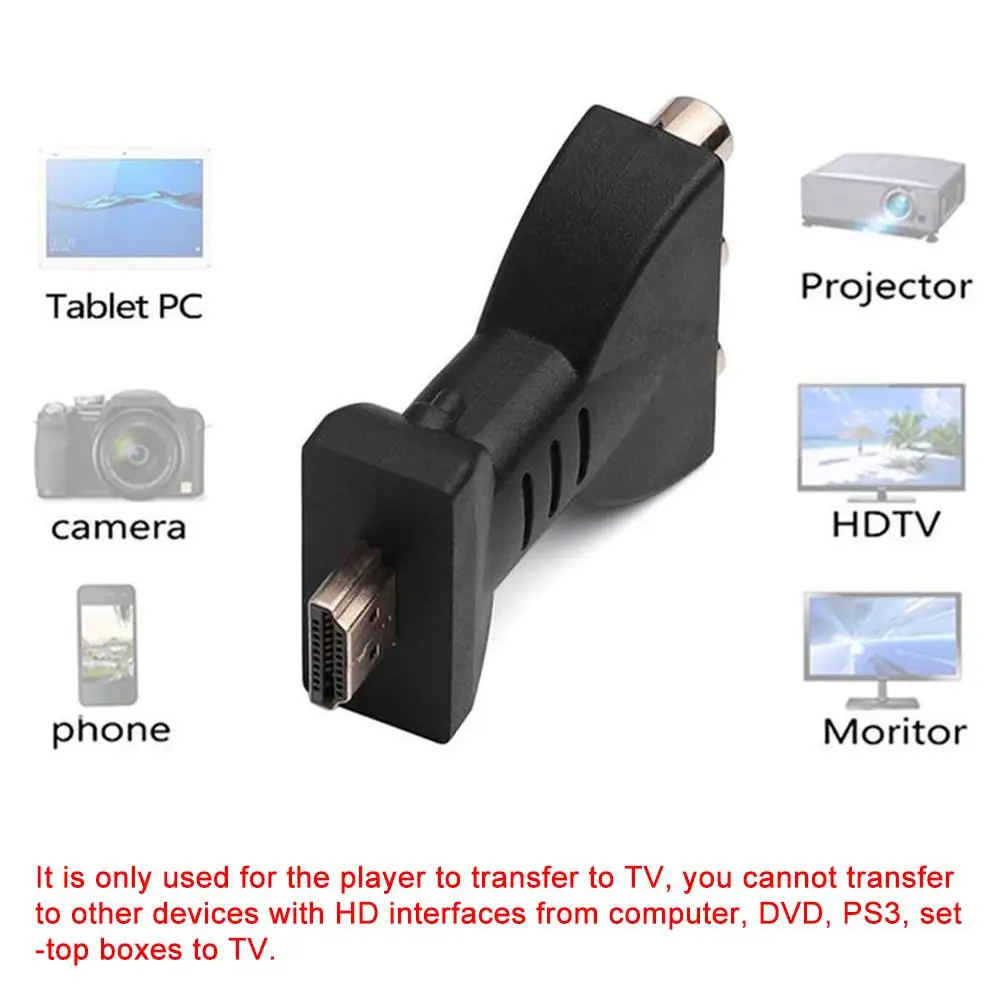 For HD TV BOX HD 1080P RCA AV To HDMI-compatible Composite Adapter Converter AV2HDMI Audio Video Cable HDMI TO AV With USB Cable HDMI Adapter Cable HDTV Adapter Cable Audio Video Cable HDMI Adapter USB Adapter Cable