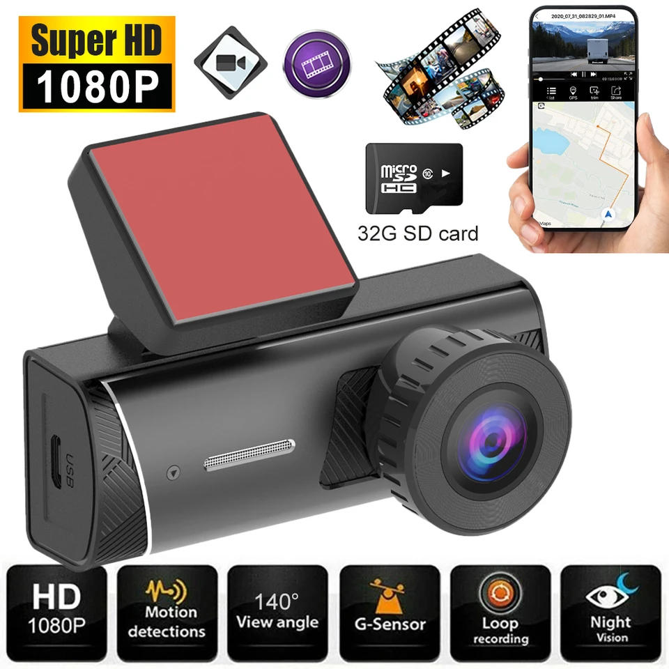 Full HD 1080P Night Vision WiFi Dash Cam M2 170° ADAS Auto Digital Video  Recorder Car DVR APP Control G-Sensor Mini Dashcam - AliExpress