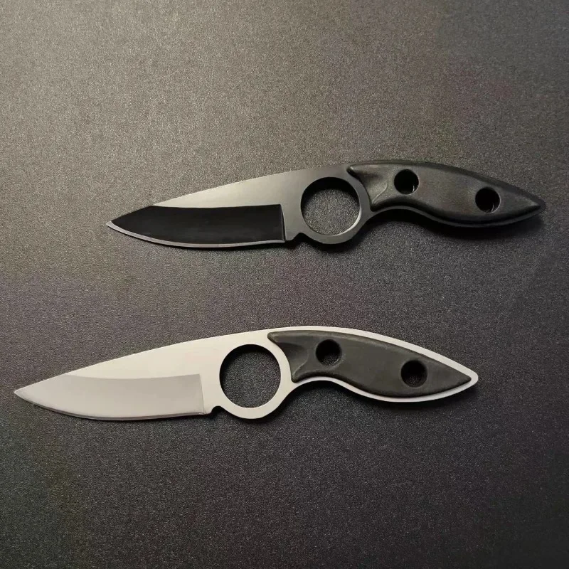 New outdoor multi-function straight knife, portable EDC small straight knife, camping self-defense survival knife with K sheath 5
