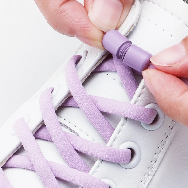 Neue Schnürsenkel mit Kapselschloss, ohne Schnürsenkel, für Sneaker, für Kinder und Erwachsene, zum einfachen An- und Ausziehen, 1 Paar.