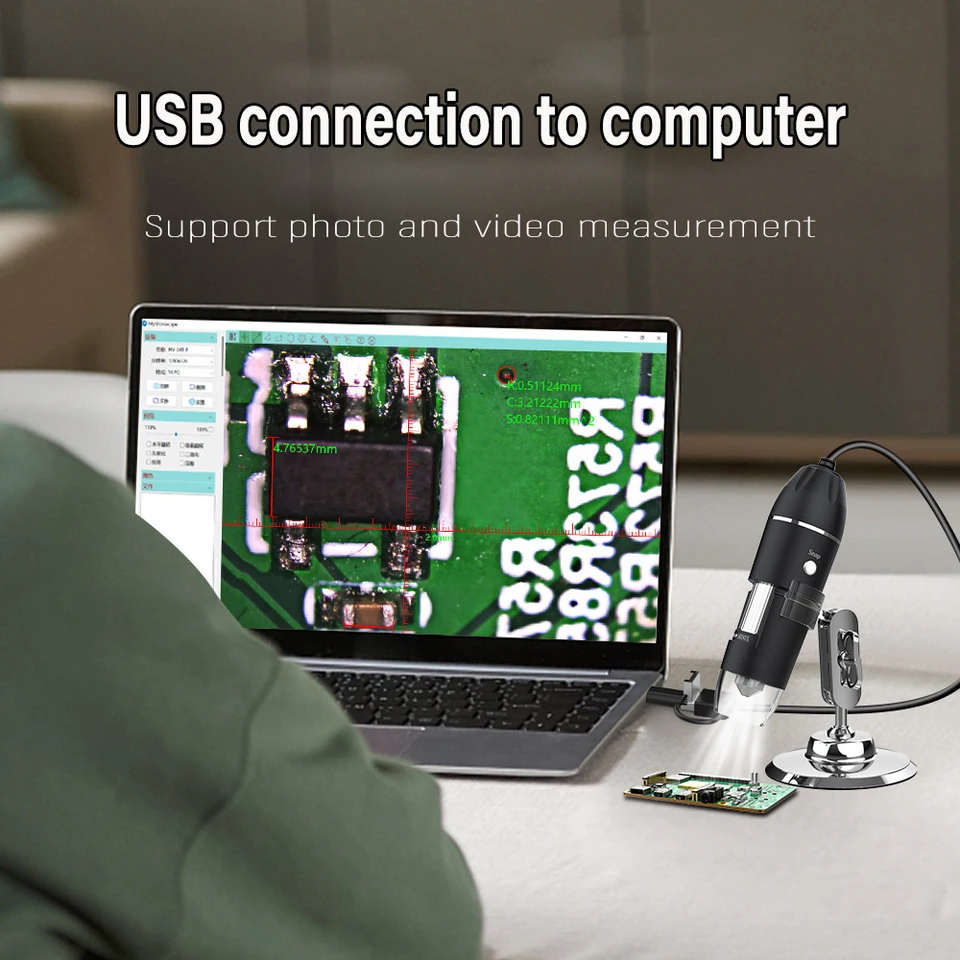 1600X 3in Digital Microscope Camera with 8LEDs Portable