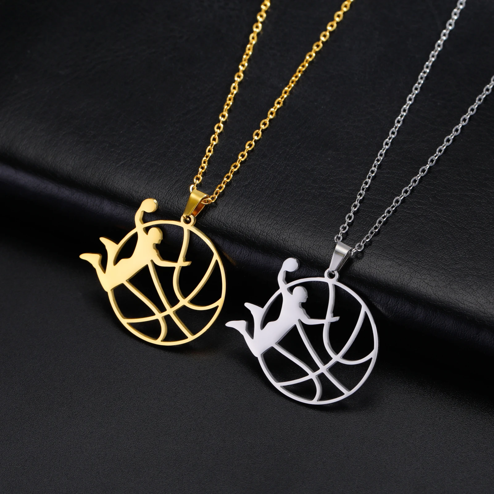SipurisBasketballNecklaceForWomenStainlessSteelDanceArtistic