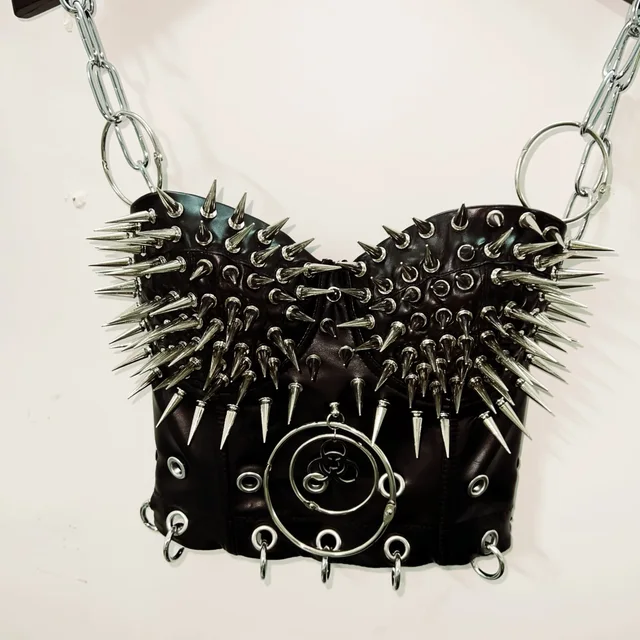 Spikey Cropped Bustier Top 4
