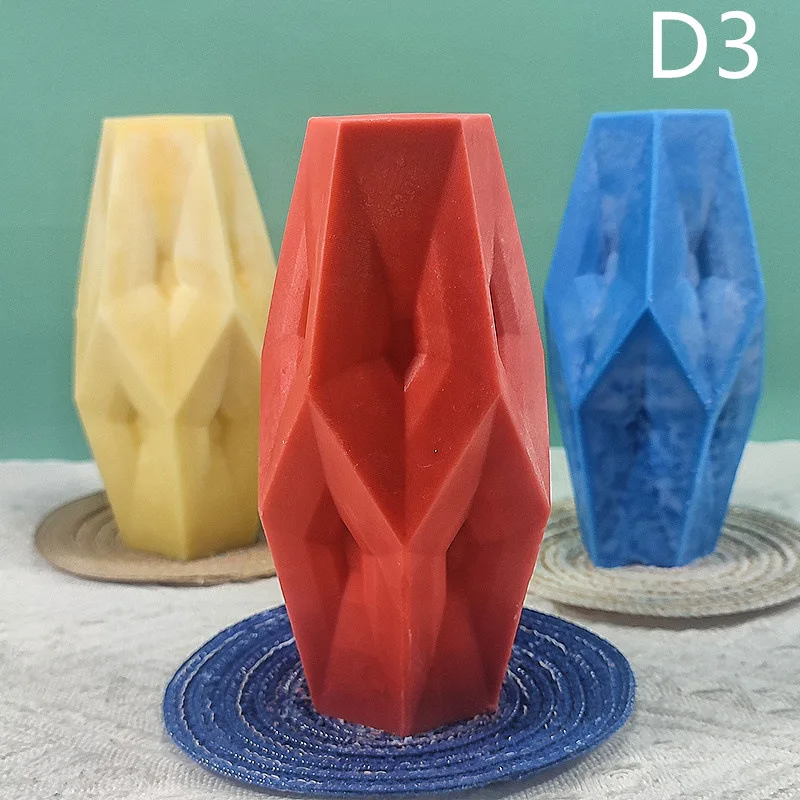 

Diamond Vase Shape Silicone Candle Mold Gypsum form Carving Art Aromatherapy Plaster Home Decoration Mold Wedding Gift Handmade