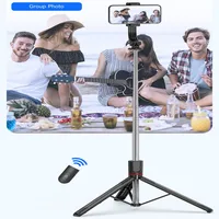 MEUYAG Selfie Stick Tripod Extendable Wireless Bluetooth Remote Portable Smartphone Tripod Stand Mount With light For smartphone - Image 4