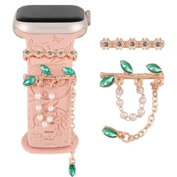 Elegant Decorative Charms for Smartwatch Bands and Straps (D Rose gold)