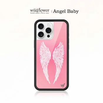 Wildflower INS Angel Baby Wings Cartoon Phone Case for iPhone 17 16 15 14 13 12 Pro Max Plus WF Lucky Girl Shockproof Back Cover 1