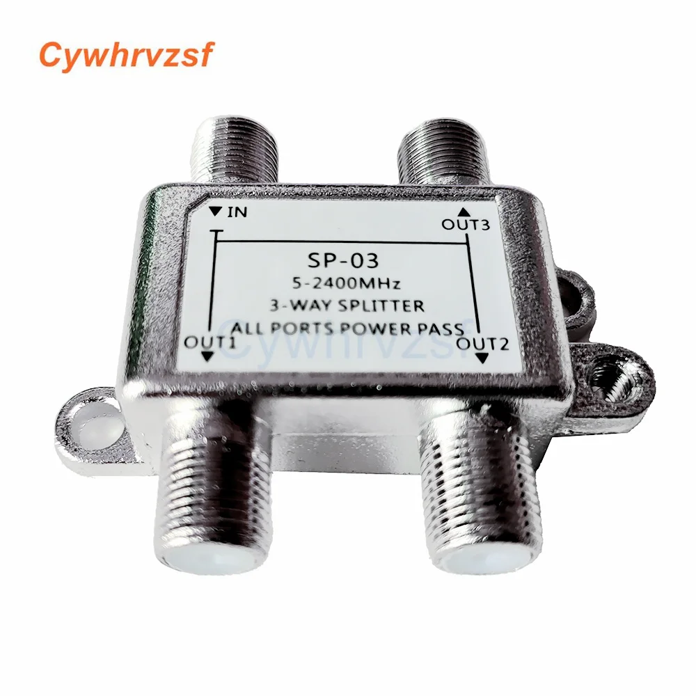 Splitter A 3 Vie 1 In 3 Out Tv Satellite Splitter 5-2400Mhz Ricevitore Tv Satellitare Ad Alto Isolamento A Frequenza Sp-03 Per Satv/Catv