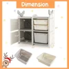 Toy Storage Organizer with Bins, Multipurpose Bookshelf and Toy Chest with Antler Top, Enclosed Cabinets & Pull-Out Drawers 3