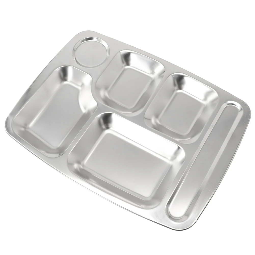 

Enjoy A Balanced Meal Reliable Easy To Clean And Reuse Dinner Plate Lunch Container Safe And Large Sliver Color