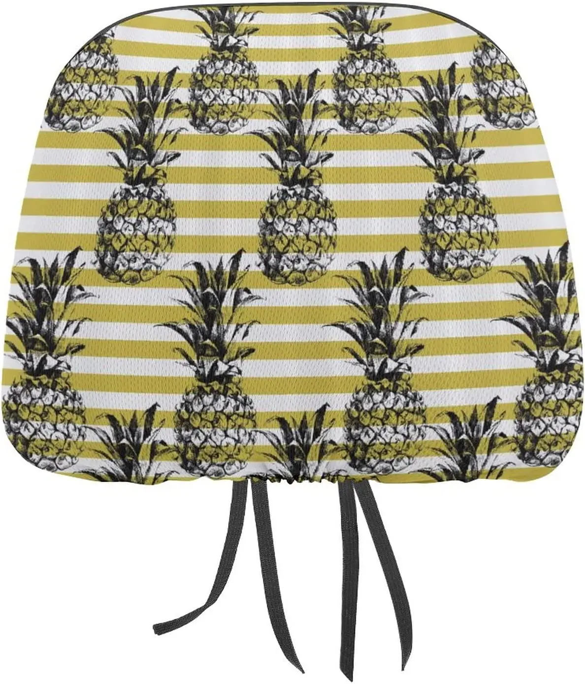 

Retro Striped Pineapple Cover for Car Seat Headrest Protector Covers Funny Printed Interior Accessories Decorative