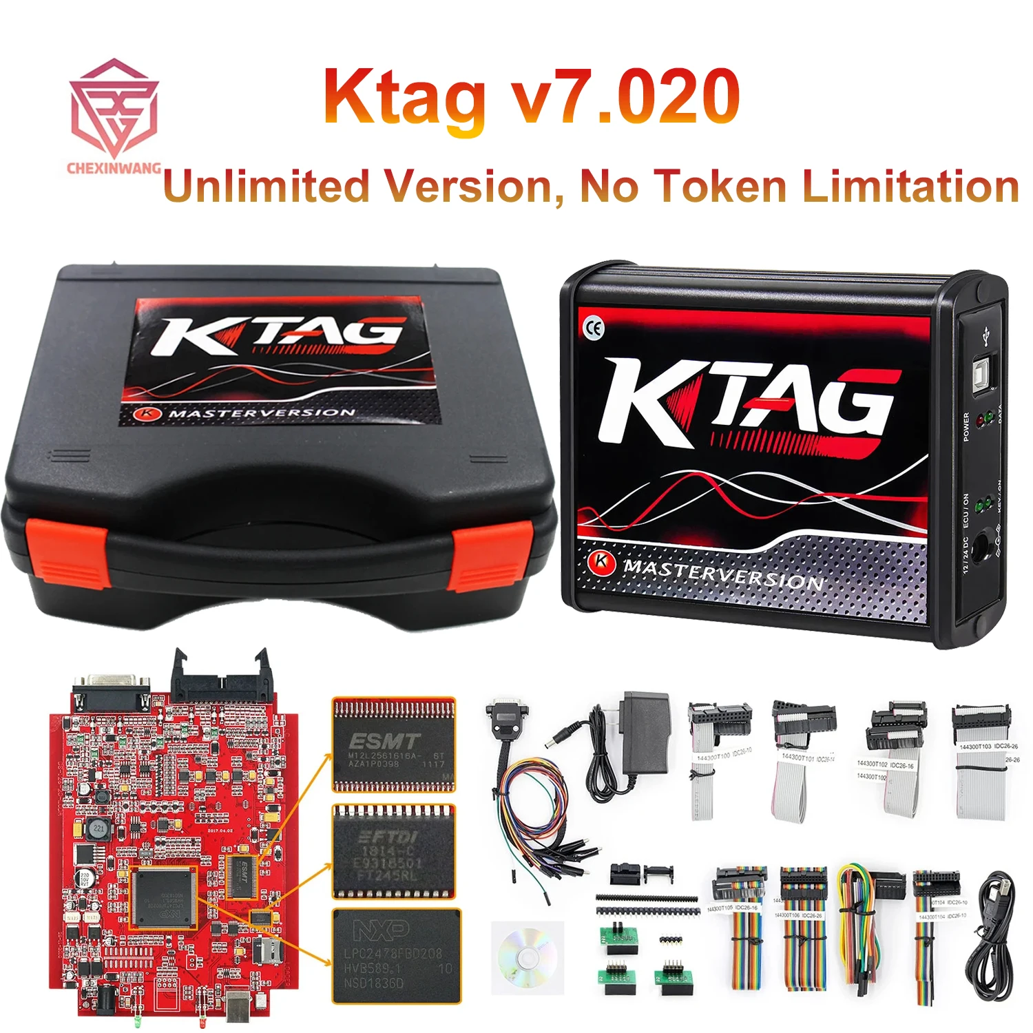 Per Ktag V7.020 Kess V2.8 V2 V5.017 Sw V2.25 V2.47 Red Pcb Red European Ecu Tool Obd2 Tuning Ecu Programmer