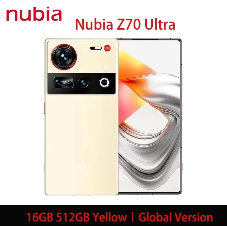 スマートフォン本体 nubia Z70 Ultra 12GB + 256GB Yellow The nubia Z70 Ultra Is Here: Pre-Order Now and Elevate Your