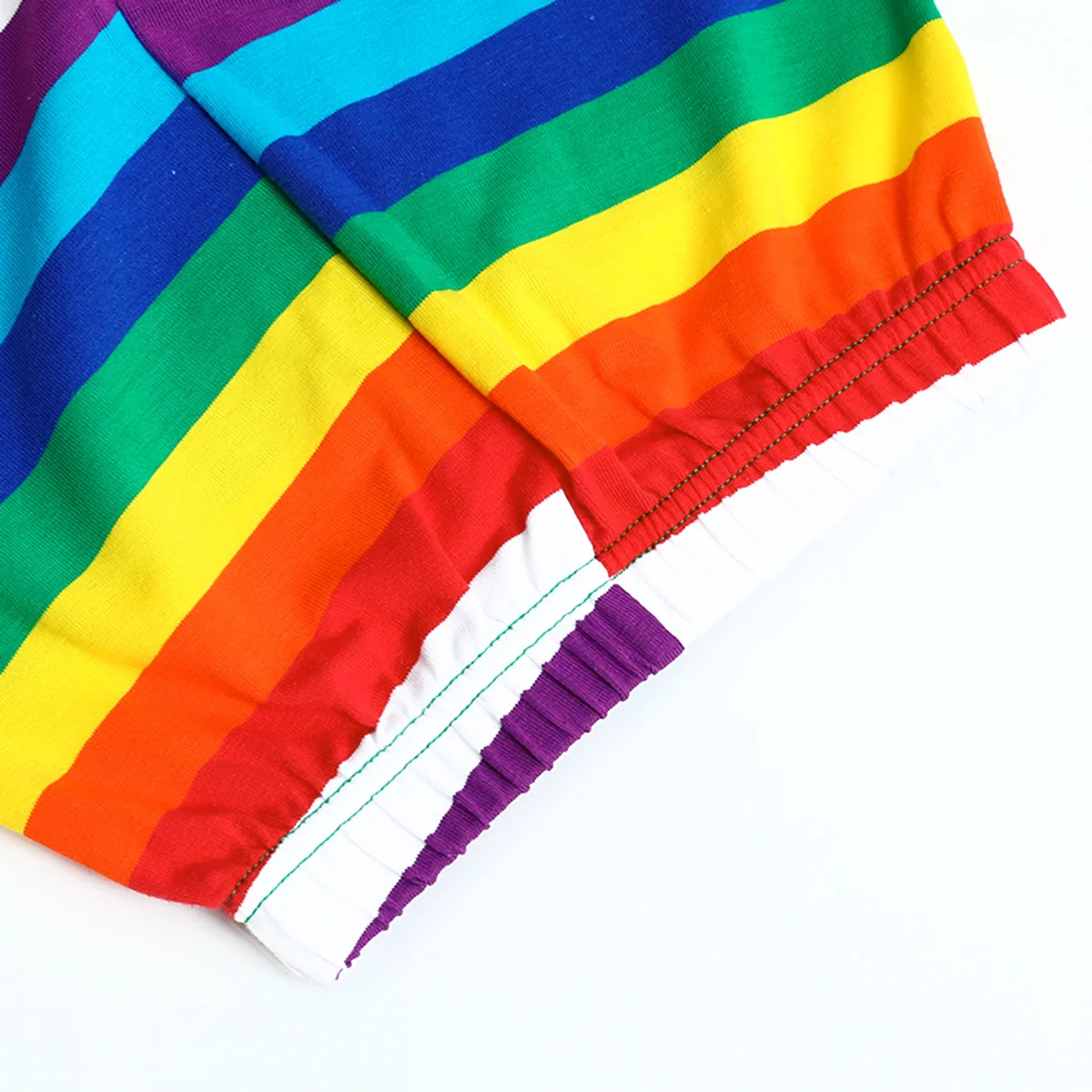 Colorful Rainbow Stripe Kids Pajamas - Boys Toddler Sleepwear Set for Halloween Carnival & Parties