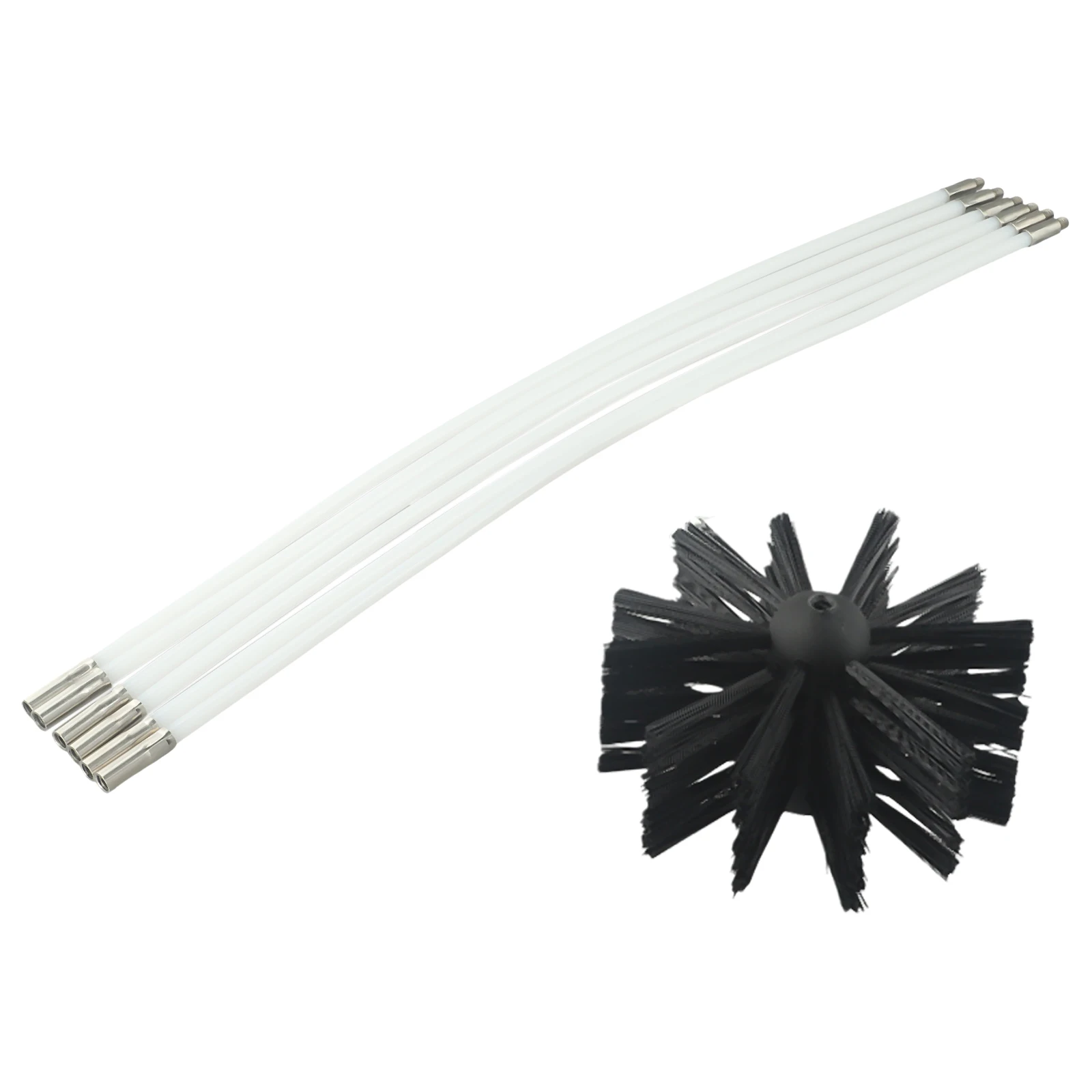 Chimney Brush Accessories 100mm Brush Head Long Handle Flexible Rod for Chimney Dryer Pipe Fireplace Inner Wall Cleaning Tools