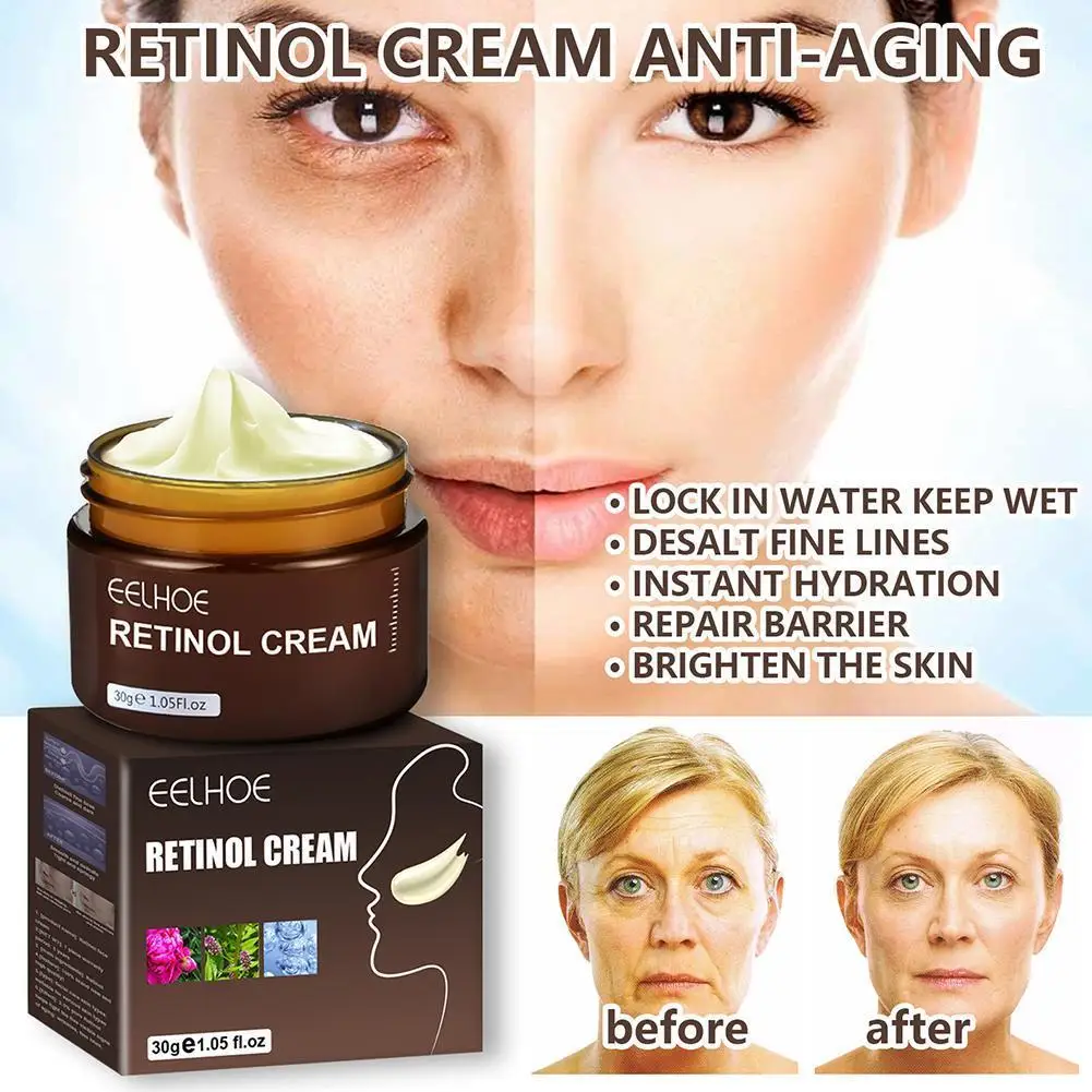 

New Retinol Face Cream Anti-wrinkle Skin Care Anti-Aging Firming Cosmetics Hyaluronic Acid Moisturizing Whitening Beauty Product