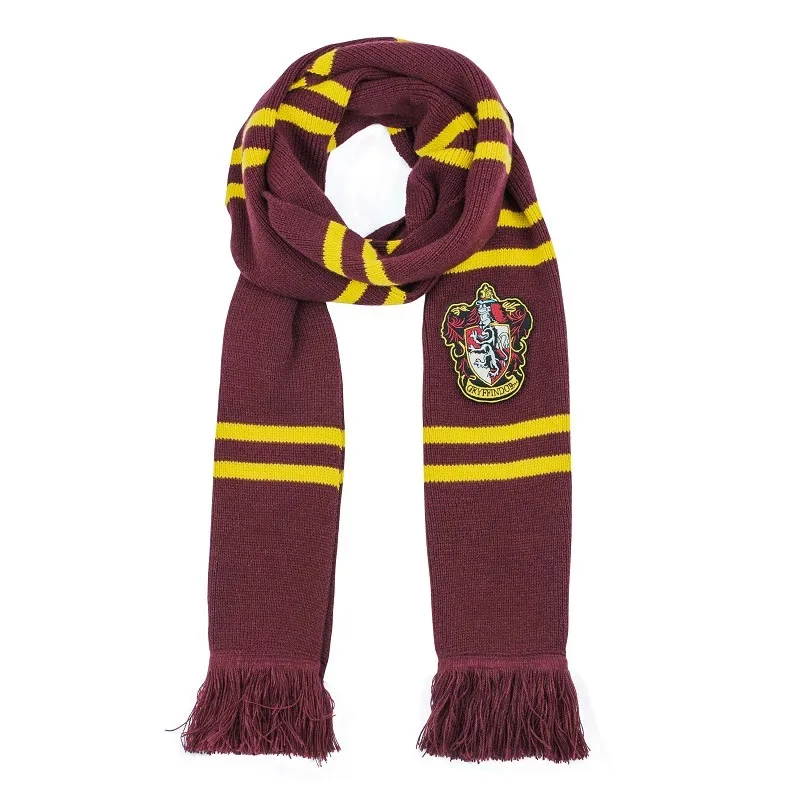 Anime Harries Gryffindor Student Campus CosPlay Scarfs Potters Hufflepuff College Badge Handsome Acrylic Halloween Assembly Gift Scarf accessories