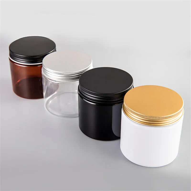 12pcs  200G 200ml Empty Plastic Clear Cosmetic Jars With Lid Skincare Makeup Containers Pill Cream Sample Pot Spice Jars Travel 12pcs plastic prepared microscope slides of animals insects plants flowers sample specimens for stereo microscopes kids gift