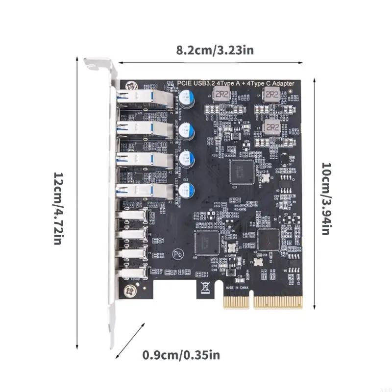N3UD PCIe 4x USB 3.2 and 4x Type C Port Expansion Card Upgrades PC Connection