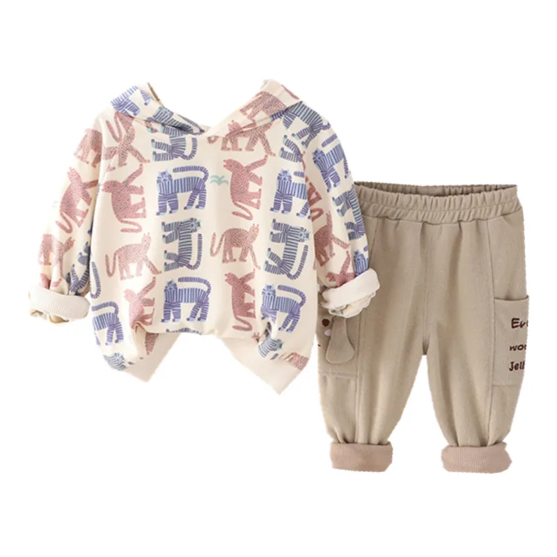

New Spring Autumn Baby Boys Clothes Suit Children Girls Casual Cartoon Hoodies Pants 2Pcs/Sets Toddler Costume Kids Tracksuits