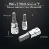 13Pcs Hex Bit Socket Set H2-H14,CRV Sockets 1/4inch,3/8inch & 1/2inch Drive For Hand Use Work On Cars Trucks 4