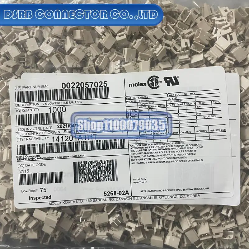 

1000pcs/lot new and original 2205-7025 22057025 22-05-7025 5268-02A