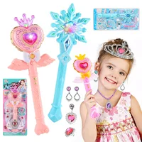 Girls Toys Makeup Set Light Music Snowflake Fairy Magic Wand Girls Play House Decorations Luminous  Kids Toys for Girls Gift 2
