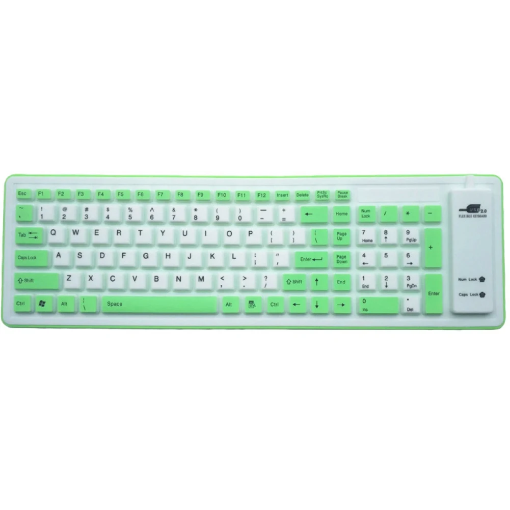 Teclado Bluetooth sem Fio Flexível Teclado Roll up Silencioso Teclados 87key Silicone Macio pc Huawei Iphone Tablet Novo - Imagem 4