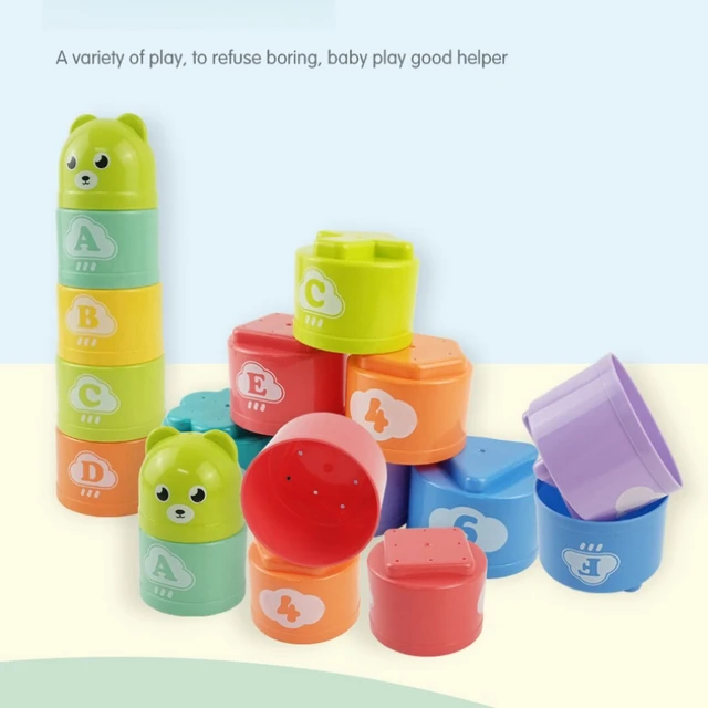 Kids Stacking Cups – Numbers & Letters Montessori Sensory Toy 3