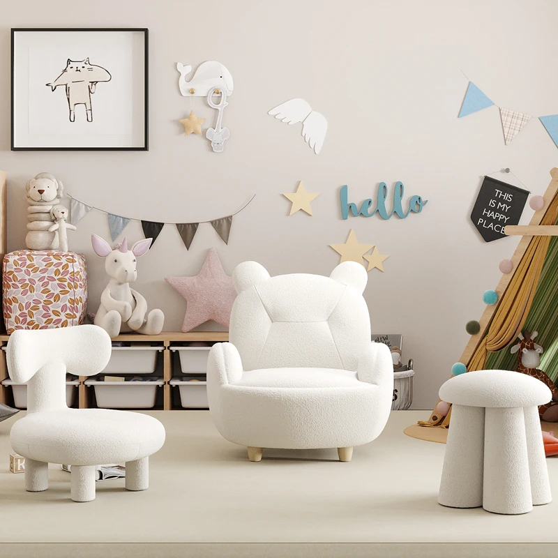 Kids Sofa Furniture Children Baby Lounger Hello Chair Pouf Poufs Sofas Child Sofa Infantil Childrens Children's Kawaii
