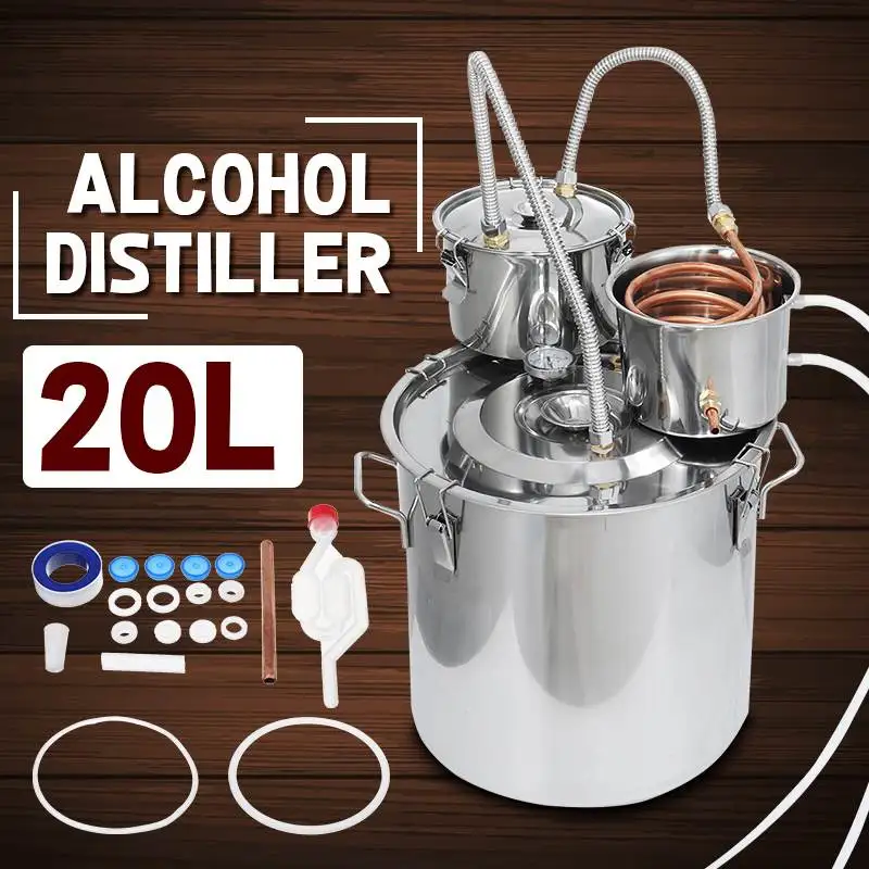 5Gal/20L Moonshine Still Brewing Distiller Water Wine Alcohol Distilling DIY Kit 