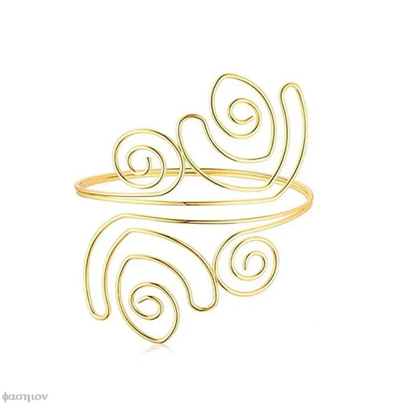 Arm Bangle Adjustable Cuff Bangle Body Bracelets Boho Coil Upper Arm Band Cuff Armlets for Women Girls