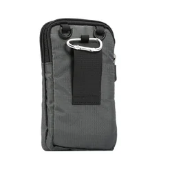 HAISSKY Hook Loop Belt Holster Phone Pouch - Universal Crossbody Storage Bag (Dark Grey)