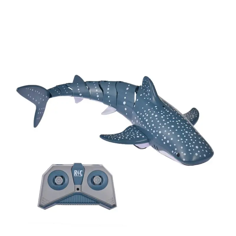 

2.4g Simulation Remote Control Sharks Boat Toy For Swimming Pool Bathroom Toy Highly Simulated Tail Can Swing Funny Toys