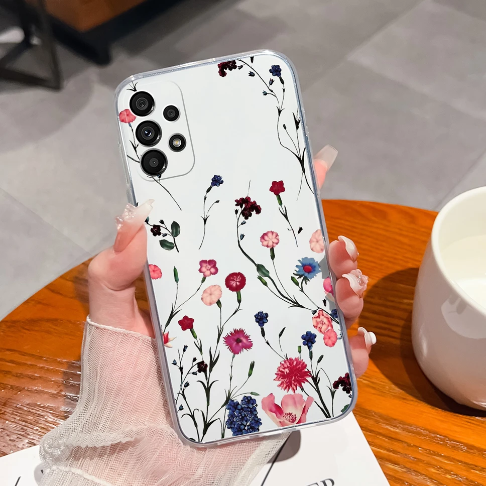 Clear Pretty Flower Soft Silicone Phone Case Cover