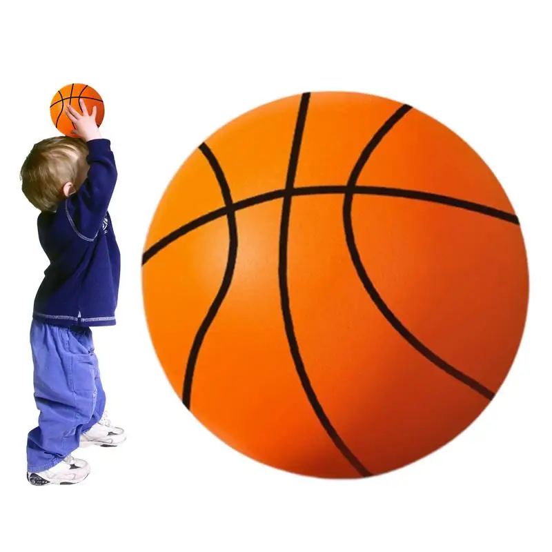 

Quiet Basketball Indoor Professional Quiet Bounce Basketball Size 3/5 Impact-Resistant Airless Quick Bounce Foam Indoor