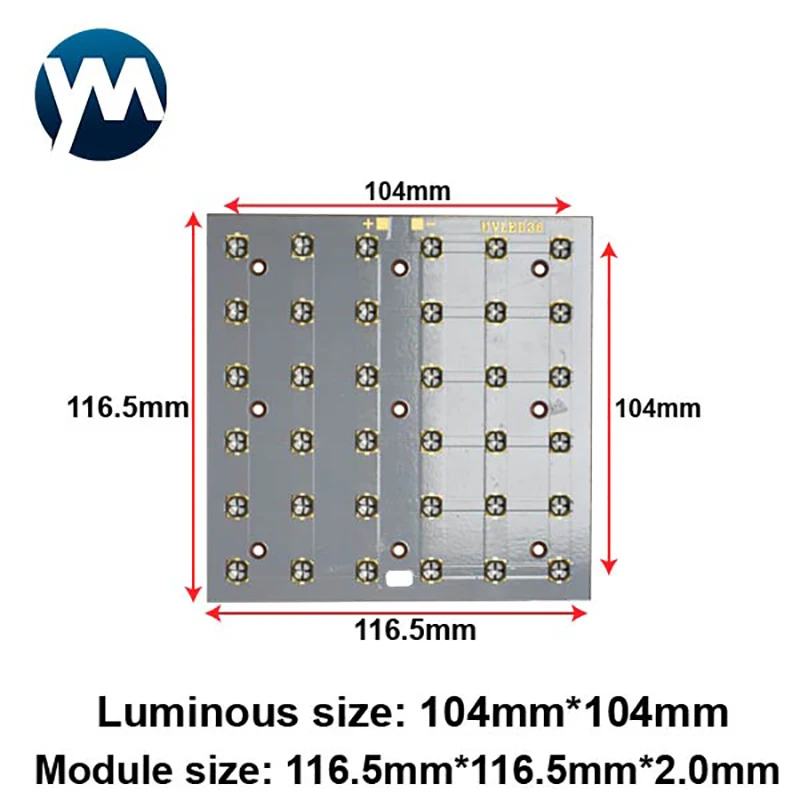 UV LED Module 360W 365nm 385n 395nm 405nm Quartz Lens UV Lamp Beads For Screen Printing Ink Glue Curing 3D Printing PCB