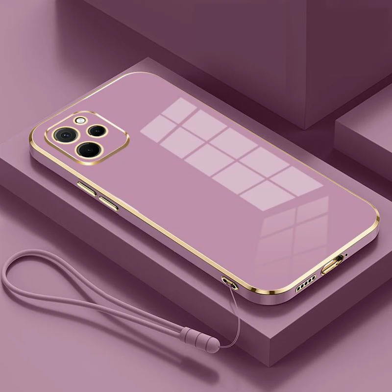 Luxury Square Plating Shockproof Back Cover