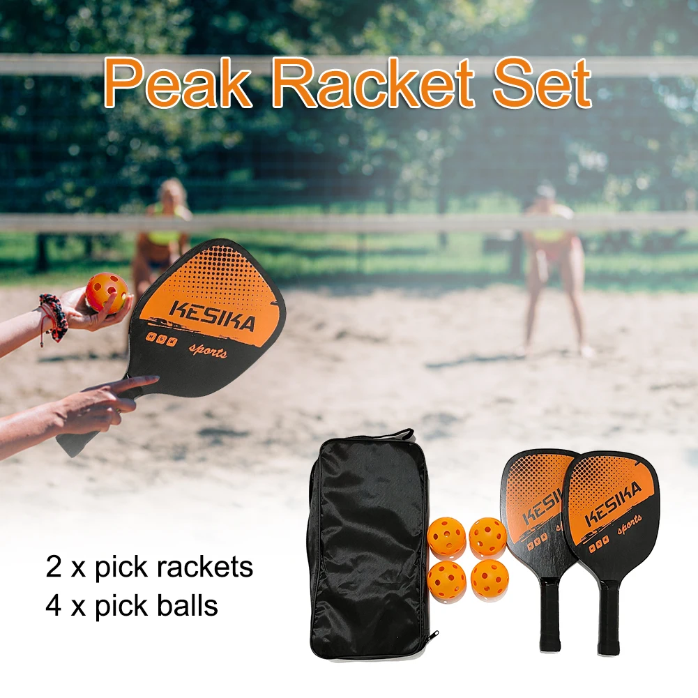 Pickle Racket Set Combination 2 Rackets Send 4 Ball Portable Lightweight Sports Racquet Women Men Racket Set for Outdoor Beach pickleball paddles set