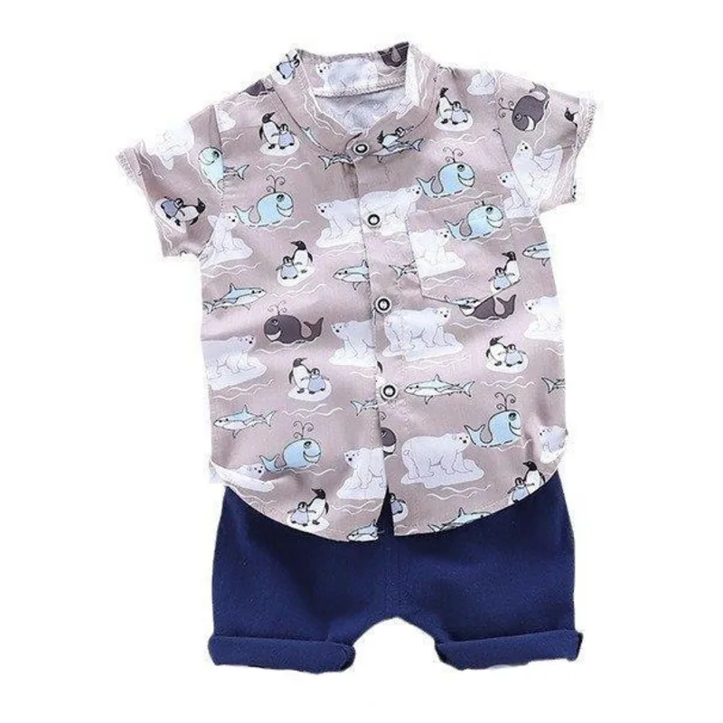 

New Summer Baby Clothes Suit Children Cartoon Shirt Shorts 2Pcs/Set Kids Boys Clothing Toddler Fashion Costume Infant Tracksuits